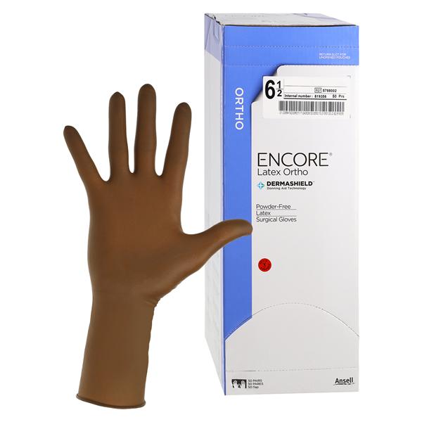 Encore Surgical Gloves 6.5 Brown, 4 BX/CA