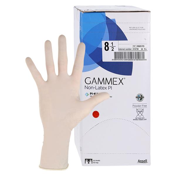 GAMMEX Non-Latex PI Polyisoprene Surgical Gloves 8.5 Standard White