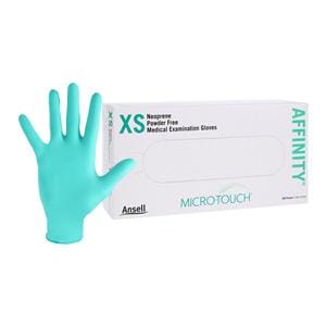 Micro-Touch Affinity Neoprene Exam Gloves X-Small Green Non-Sterile