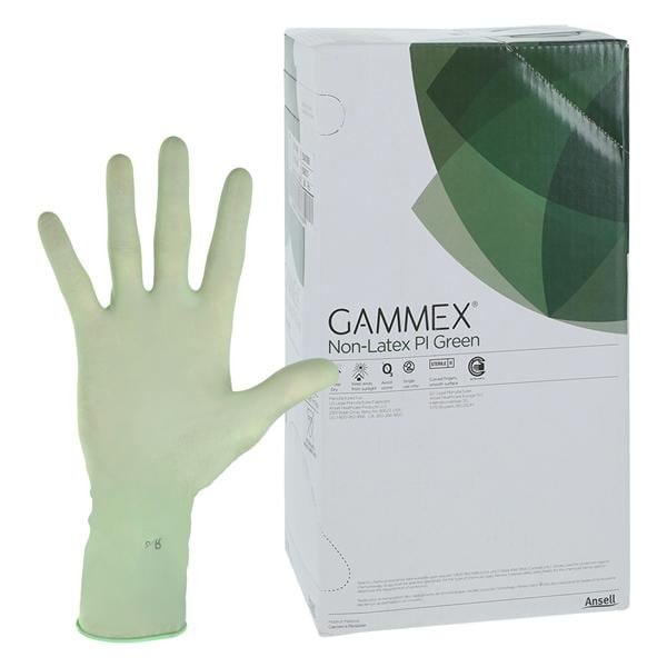 GAMMEX Non-Latex PI Green Polyisoprene Surgical Gloves 7 Standard Green