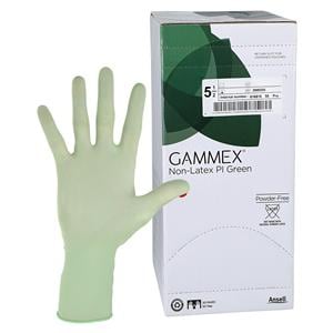 GAMMEX Non-Latex PI Green Polyisoprene Surgical Gloves 5.5 Standard Green