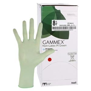 GAMMEX Non-Latex PI Green Polyisoprene Surgical Gloves 8.5 Standard Green