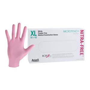 MICRO-TOUCH NitraFree Nitrile Exam Gloves X-Large Standard Pink Non-Sterile