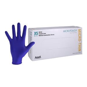 MICRO-TOUCH Micro-Thin Nitrile Exam Gloves X-Small Standard Blue Non-Sterile