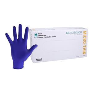 MICRO-TOUCH Micro-Thin Nitrile Exam Gloves Medium Standard Blue Non-Sterile