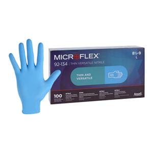 MICROFLEX Versatility Nitrile Exam Gloves Large Standard Light Blue Non-Sterile