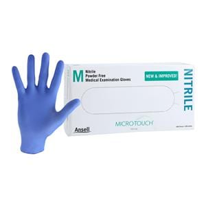 MICRO-TOUCH Nitrile Exam Gloves Medium Standard Blue Non-Sterile