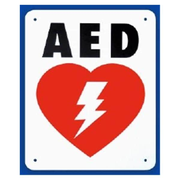 Sign AED CPR Flat 9x11.5 10/Pk 10/Pk