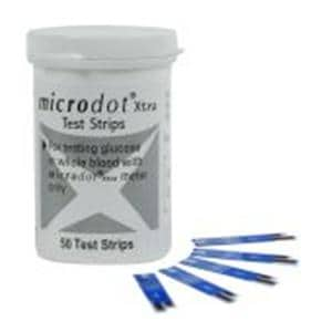 Microdot Xtra Blood Glucose Test Strip CLIA Waived 50/Bx