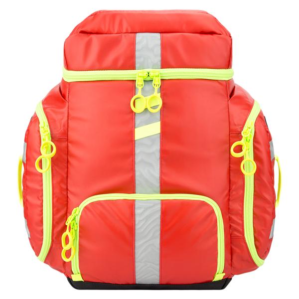 G3 Clinician Jump Bag Pack 7x19x22" Red/Yellow Zipper Closure Mld Shldr Strp