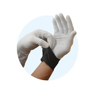 Apex Pro Nitrile Exam Gloves X-Large Extended White Exterior / Black Interior NS, 10 BX/CA