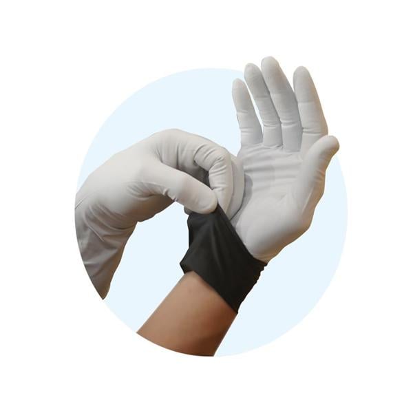 Apex Pro Nitrile Exam Gloves X-Large Extended White Exterior / Black Interior NS, 10 BX/CA