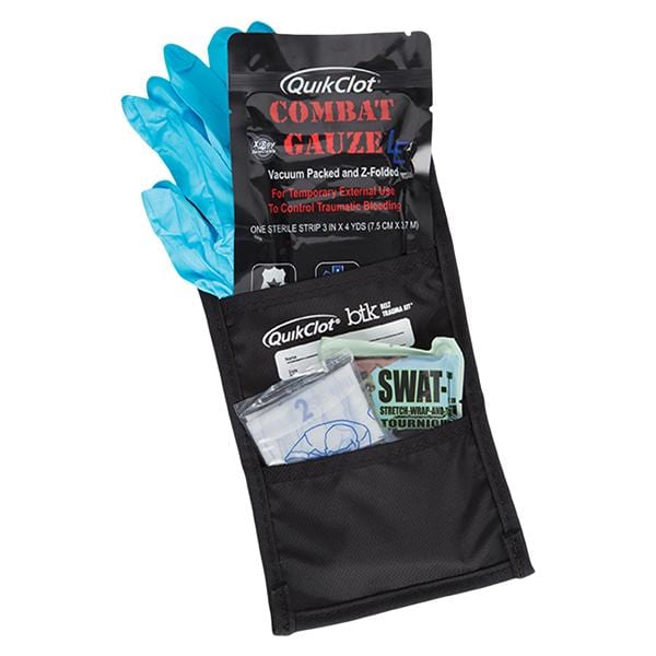 QuikClot Belt Trauma Kit Nylon Kit Black Latex