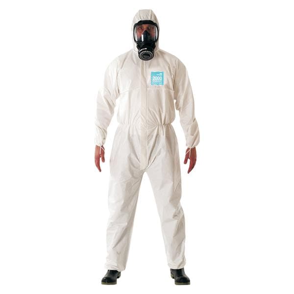 Michrochem Protective Coverall Micropor Breathable Laminate 2X Large White 25/Ca