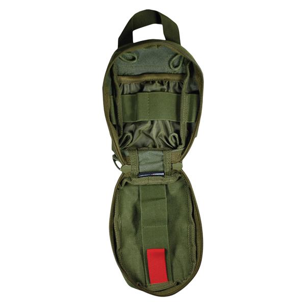 Rip-Away IFAK Compact Pouch 2x4x6.5" OD Green Zipper Closure Grab Handle