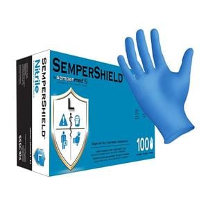 SemperShield Nitrile Exam Gloves Medium Blue Non-Sterile