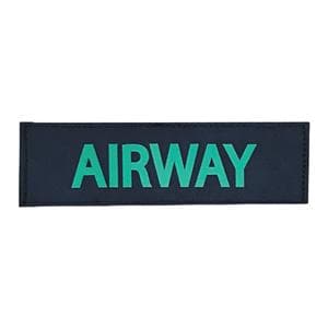 Airway ID Panel 6.75x2" Green/Black End-To-End Loop Velcro