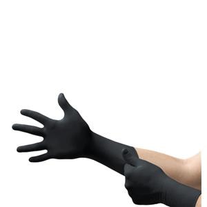 Midknight XTRA Nitrile Exam Gloves Large Extended Black Non-Sterile