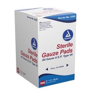 Cotton Gauze Pad 2x2" 12 Ply Sterile