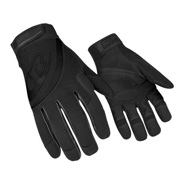 Ringers Synthetic Leather / Spandex Rope Rescue Gloves Small Black