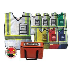 CERT Incident Command Vest Multi-Color Adult