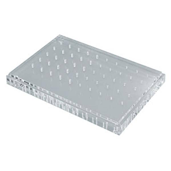 Bur Block Plexiglass 50 Hole Clear Ea