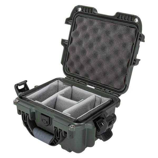 Model 905 Waterproof Case 12.5x10.1x6" Olive Latch Closure Sft Grp/Hndl