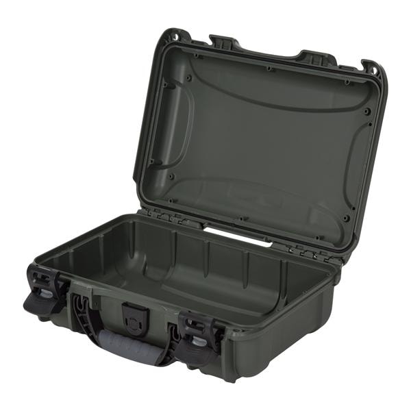 Model 909 Waterproof Case 12.6x9x4.4" Olive Latch Closure Sft Grp/Ergo Hndl