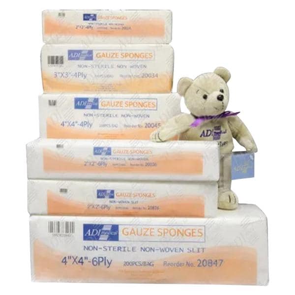 Rayon/Polyester Gauze Sponge 4x4" 4 Ply Non-Sterile Non-Woven