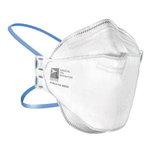 Shield-95-MEDI N95 Respirator ASTM F2100 Compliant Level 3 80/Ca