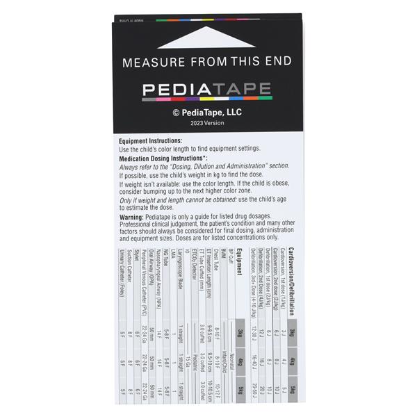 PediaTape Measuring Emergency Tape Pediatric