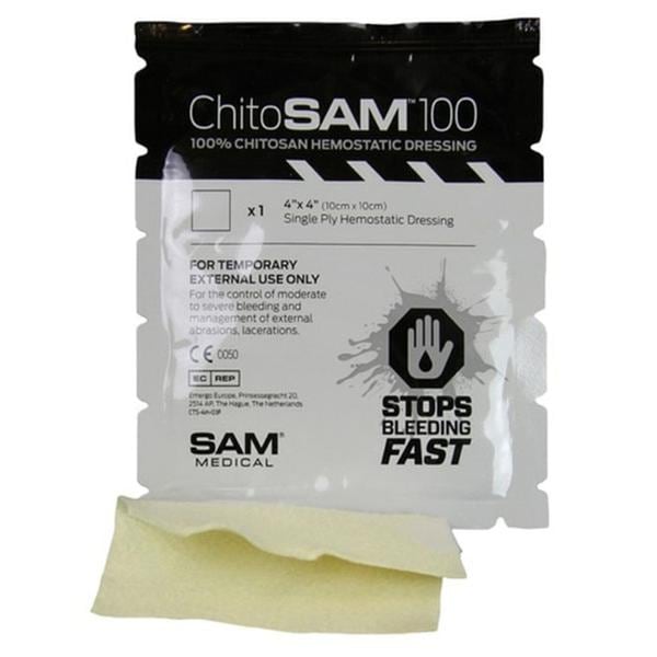 SAM Hemostatic Bleeding Control Dressing 4"x4" 1 Ply, 40 EA/CA