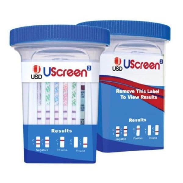 Uscreen Drug Screen Test Cup CLIA Waived 25/Bx