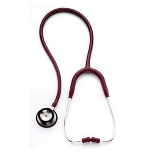 Professional Stethoscope Adult Burgundy Single Lumen Tubing Ea