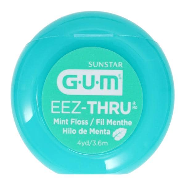 GUM Eez-Thru Waxed Teflon Floss 4 Yards Mint 144/Bx