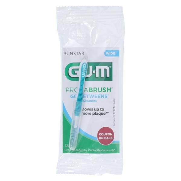 GUM Proxabrush Go-Betweens Interdental Brush Wide Teal Refill 36/Bx