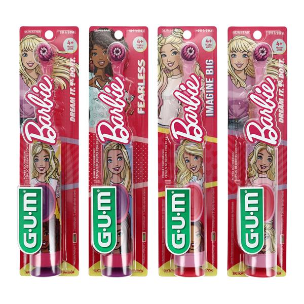 GUM Battery Power Toothbrush Compact Barbie Pink 24/Ca