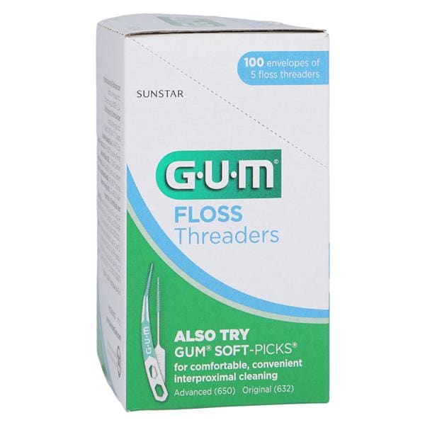 GUM Eez-Thru Floss Threader 5/Envelope 100/Pk