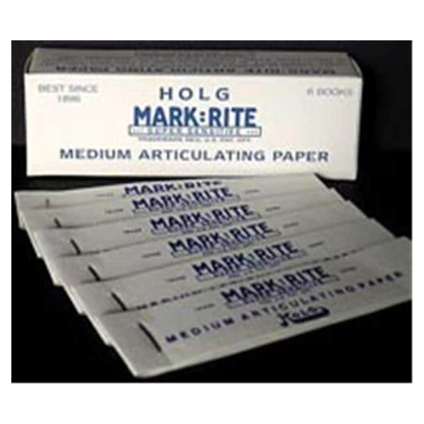 Holg MARK:RITE Articulating Paper Strips Thin Blue 12Bks/Bx