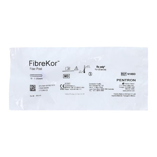FibreKor Fiber Posts Refill 1.125 mm 10/Pk