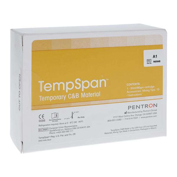 TempSpan Temporary Material 50 mL Shade A1 Cartridge Refill