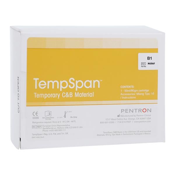 TempSpan Temporary Material 50 mL Shade B1 Cartridge Refill