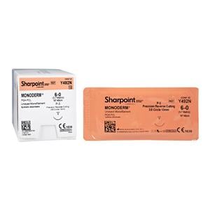 Monoderm Suture 6-0 18" Glycolide Monofilament DSM13 Clear 12/Bx