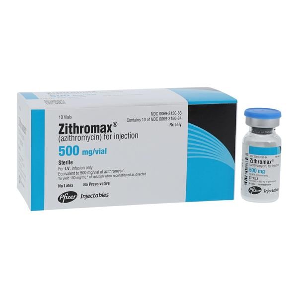 Zithromax Injection 500mg/vl Powder Vial 10/Bx