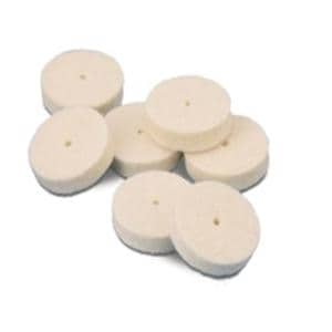 Felt Wheels Pin Hole Center Soft 1" x 1/4" 24/Bx