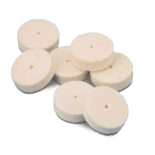 Felt Wheels Pin Hole Center Hard 1" x 1-1/8" 100/Bx