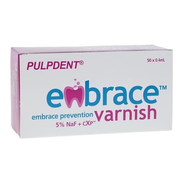 Embrace Fluoride Varnish Unit Dose 5% NaF 0.4 mL Bubblegum 50/Bx