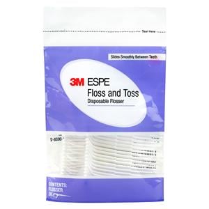 3M™ Floss N Toss™ Disposable Flossers 30/Package Resealable Bag 48Pk/Ca