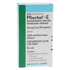 Miochol-E Kit Intraocular Solution 20mg w/Diluent Blister Pack 2mL Each