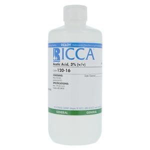 Acetic Acid Chemical 3% 500mL Ea